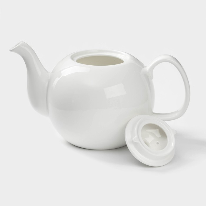 Чайник фарфоровый заварочный Wilmax Olivia «Классика», 1,75 л, цвет белый Чайник фарфоровый заварочный Wilmax Olivia «Классика», 1,75 л, цвет белый
