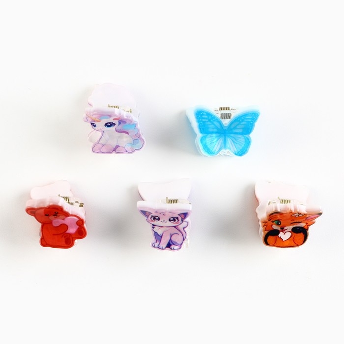 Краб для волос «Микс», 5 шт. Краб для волос «Микс», 5 шт.