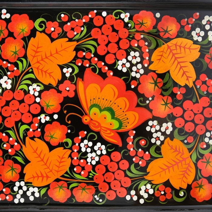 Поднос «Хохлома», ручная роспись, 38х23 см Поднос «Хохлома», ручная роспись, 38х23 см