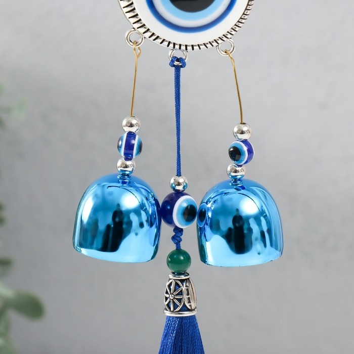 Музыка ветра металл, пластик Музыка ветра металл, пластик "Слоник с кисточкой" от сглаза h=25 см