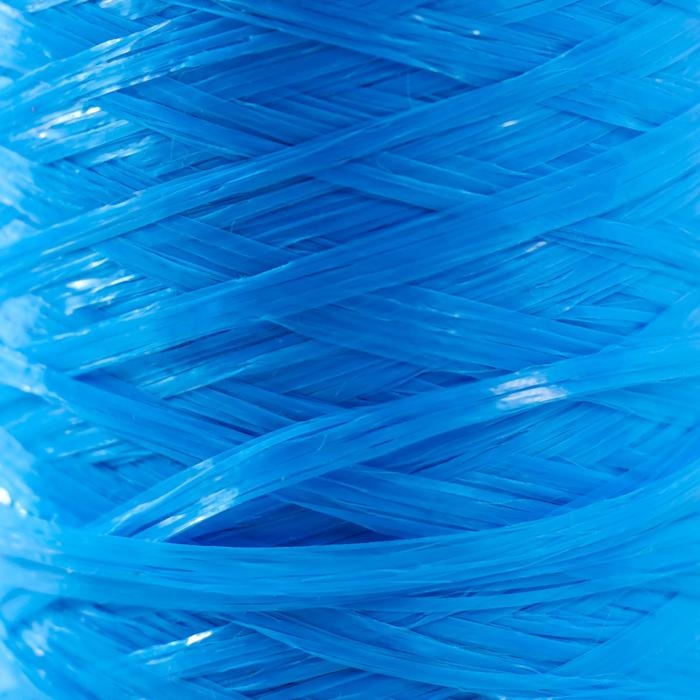 Пряжа Пряжа "Для вязания мочалок" 100% полипропилен 400м/100±10 гр в форме цилиндра (василёк)