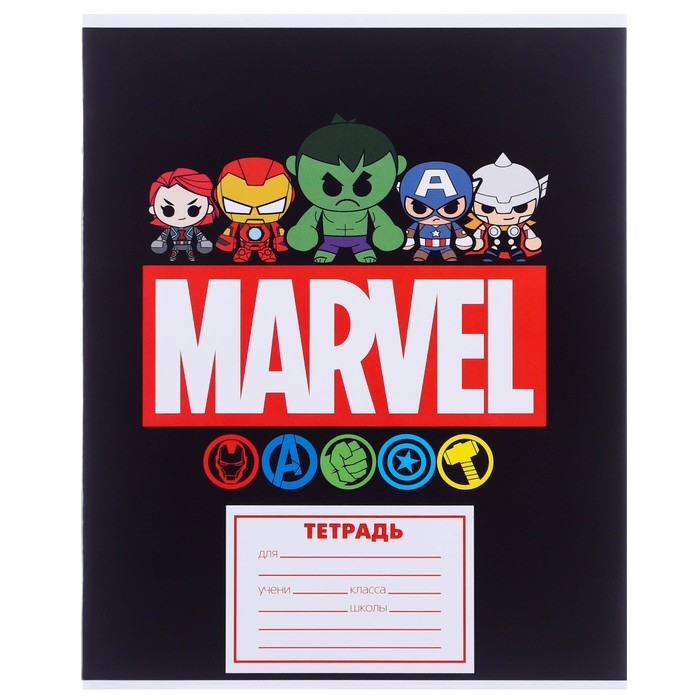 Набор первоклассника в папке, Мстители, 30 предметов