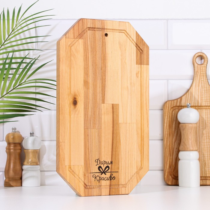 Доска разделочная «Гайка» большая (кровосток) 38х22х1,8 см