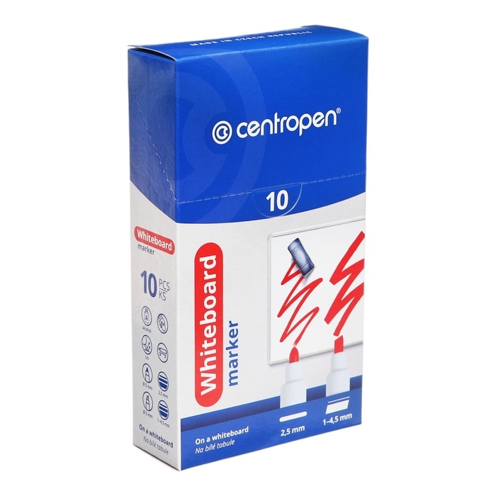 Маркер для доски 5.0 мм Centropen 8559, линия 2,5 мм, цвет синий Маркер для доски 5.0 мм Centropen 8559, линия 2,5 мм, цвет синий