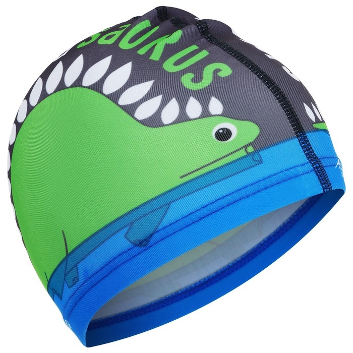 Шапочка для плавания детская ONLYTOP «Дракоша», тканевая, обхват 46-52 см