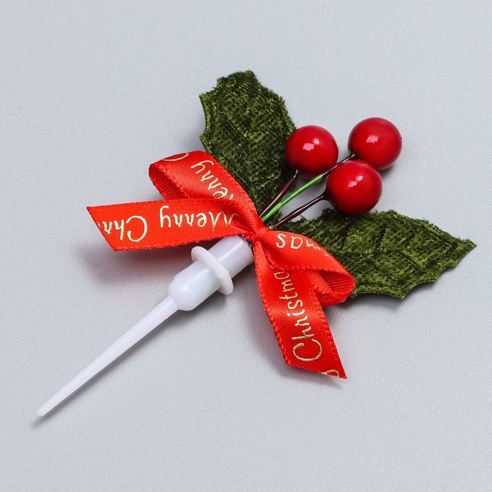 Декор для творчества «Новогодняя веточка», в наборе 3 шт., размер 1 шт. — 9 × 6 × 1 см Декор для творчества «Новогодняя веточка», в наборе 3 шт., размер 1 шт. — 9 × 6 × 1 см