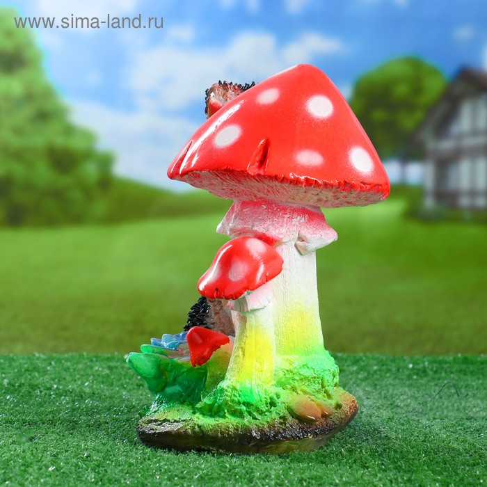 Садовая фигура  Садовая фигура "Гриб с ежами" 18х20х25см МИКС