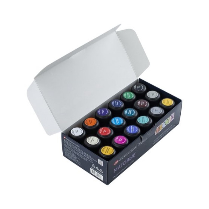 Краска акриловая, набор 18 цветов х 20 мл, ЗХК Decola Matt, матовый, 143412150 Краска акриловая, набор 18 цветов х 20 мл, ЗХК Decola Matt, матовый, 143412150