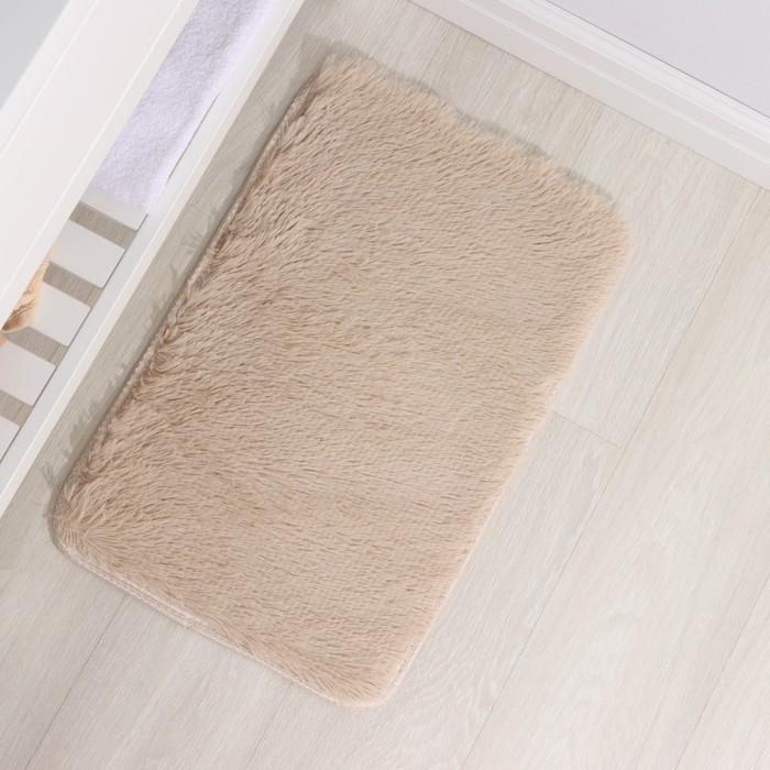 Коврик для дома Доляна «Пушистик», 40×60 см, цвет бежевый Коврик для дома Доляна «Пушистик», 40×60 см, цвет бежевый