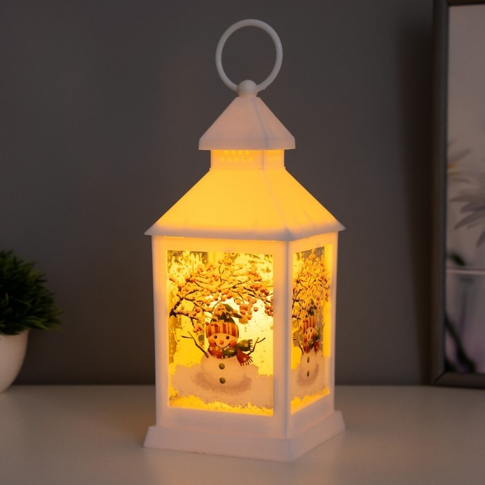 Ночник "Рождественский" LED 1Вт 3хAАА белый 10,5х10,5х25см