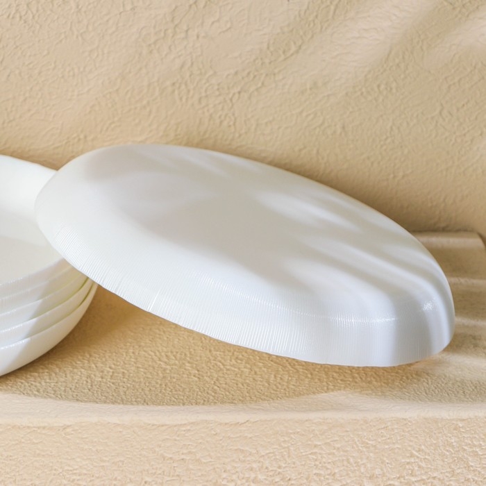 Набор тарелок обеденных Luminarc DIWALI PRECIOUS, d=25 см, стеклокерамика, 6 шт, цвет белый Набор тарелок обеденных Luminarc DIWALI PRECIOUS, d=25 см, стеклокерамика, 6 шт, цвет белый