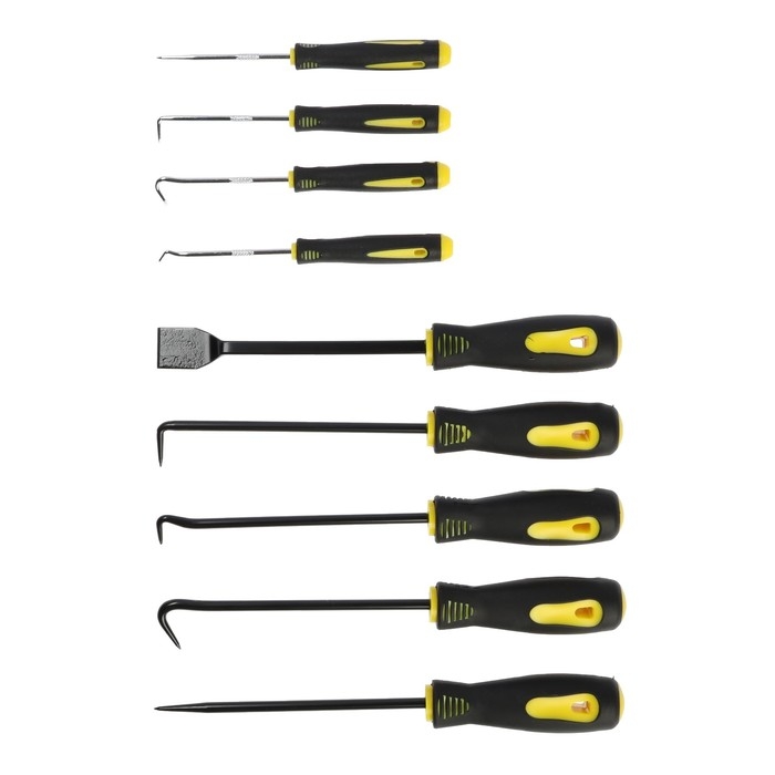 Набор крючков для уплотнительных колец ТУНДРА, усиленные, 2К рукоятки, 75-150 мм, 9 шт. Набор крючков для уплотнительных колец ТУНДРА, усиленные, 2К рукоятки, 75-150 мм, 9 шт.