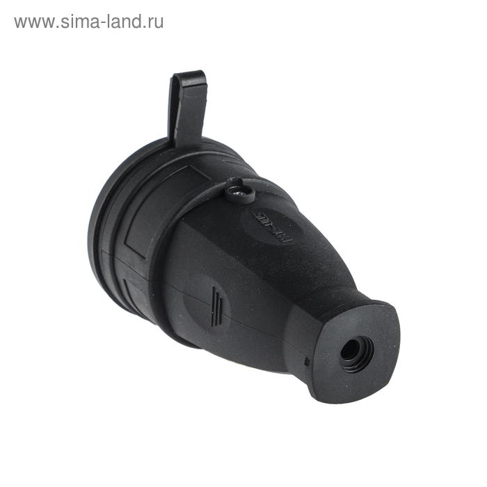 Розетка переносная 16-005, 16 А, 250 В, IP44, с з/к, с заглушкой, каучук, черная Розетка переносная 16-005, 16 А, 250 В, IP44, с з/к, с заглушкой, каучук, черная