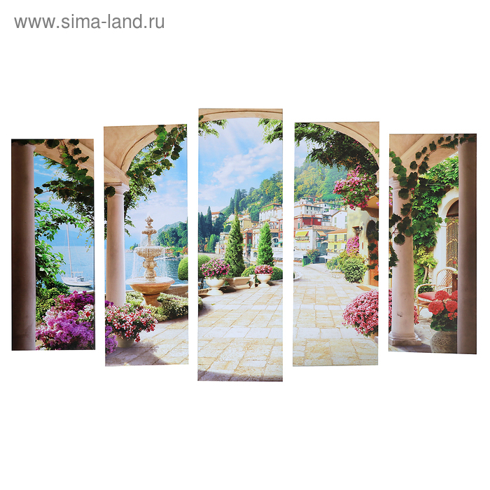 Картина модульная на подрамнике  Картина модульная на подрамнике "Ясный день" (2-25х63; 2-25х70; 1-25х80) 125х80см