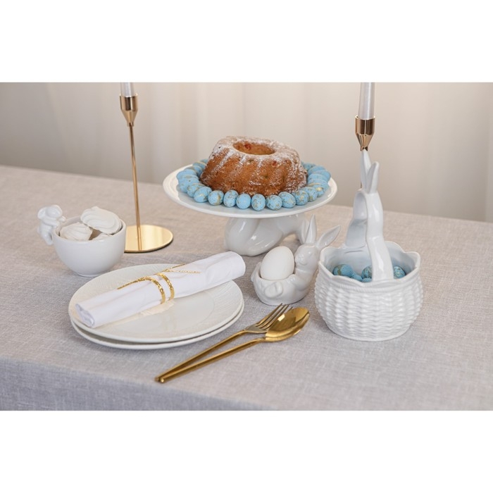 Конфетница Доляна «Зайка», 13×10×9 см, цвет белый Конфетница Доляна «Зайка», 13×10×9 см, цвет белый