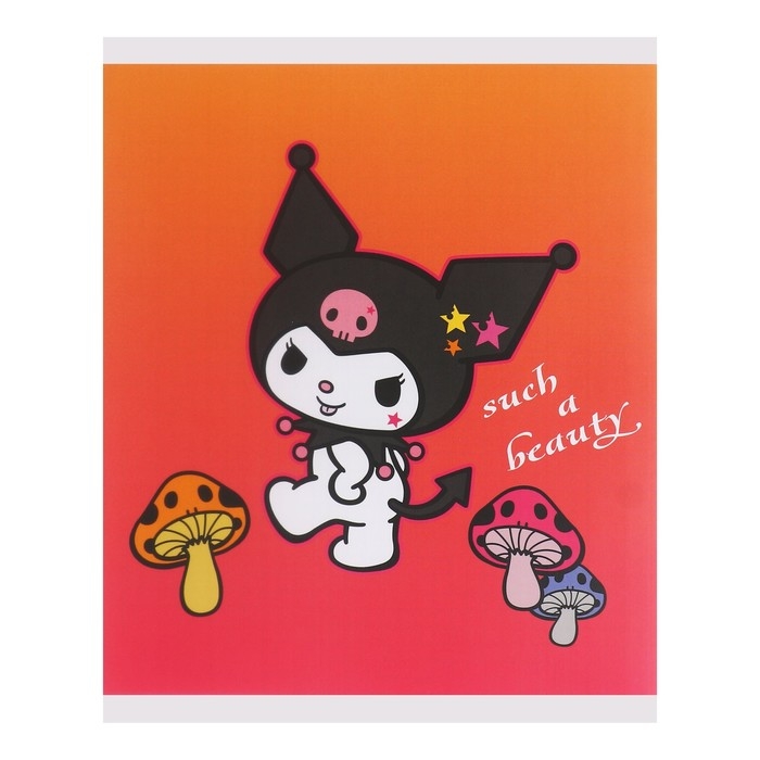 Тетрадь 48 листов в клетку Kuromi+MyMelody+HK, обложка картон, в дополнительной ПВХ обложке, блок 60 г/м2, МИКС Тетрадь 48 листов в клетку Kuromi+MyMelody+HK, обложка картон, в дополнительной ПВХ обложке, блок 60 г/м2, МИКС