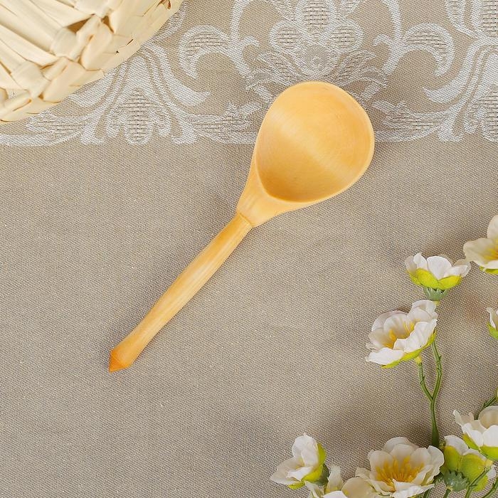 Ложка деревянная, полубаская, без росписи Ложка деревянная, полубаская, без росписи