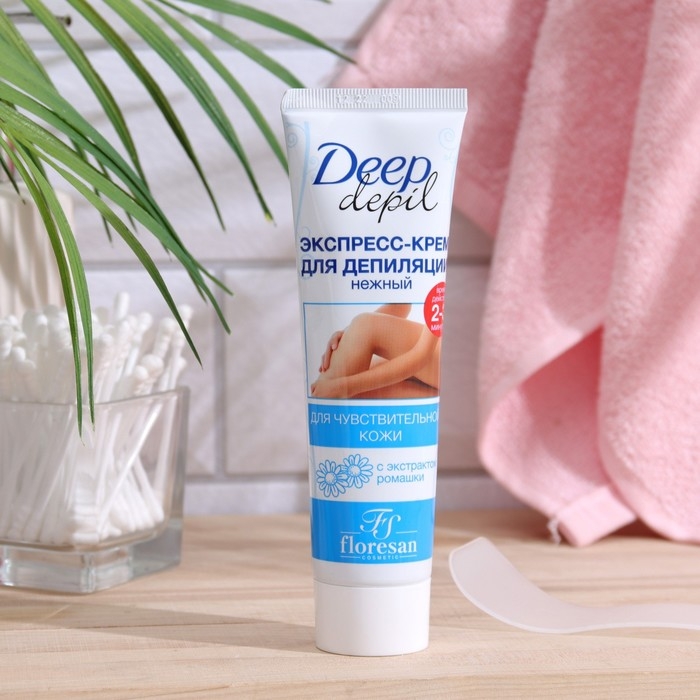 Экспресс-крем для депиляции Floresan Deep Depil нежный, для чувствительной кожи, 100 мл Экспресс-крем для депиляции Floresan Deep Depil нежный, для чувствительной кожи, 100 мл