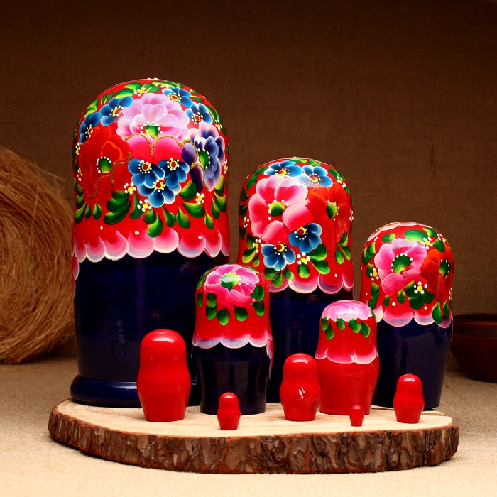 Матрёшка 10-кукольная  Матрёшка 10-кукольная "Александра", 23-27 см