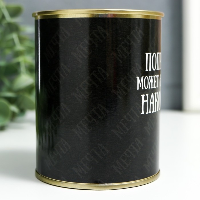 Копилка-банка металл Копилка-банка металл "Попробуй, может на мечту накопишь"