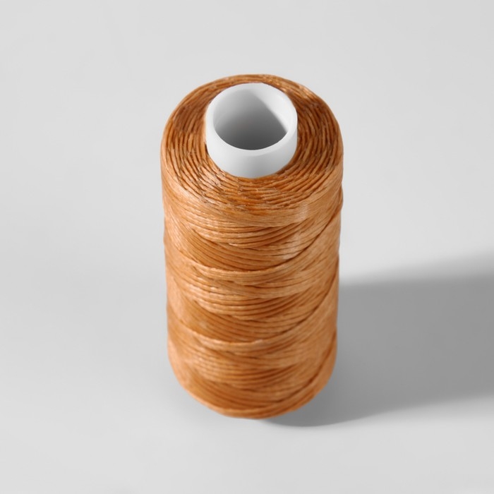 Нитки вощёные, плоские, 150D/16, 0,8 мм, 50 ± 2 м, цвет светло-оранжевый Нитки вощёные, плоские, 150D/16, 0,8 мм, 50 ± 2 м, цвет светло-оранжевый