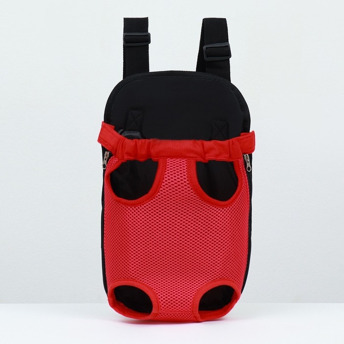 Рюкзак-переноска для кошек и собак  Рюкзак-переноска для кошек и собак "Кенгуру", 35 х 25 х 20 см, размер S, красный