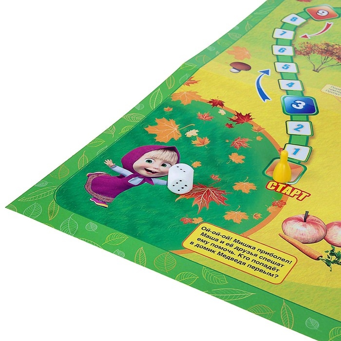 Настольная игра «Маша и Медведь», 2-4 игрока, 3+ Настольная игра «Маша и Медведь», 2-4 игрока, 3+