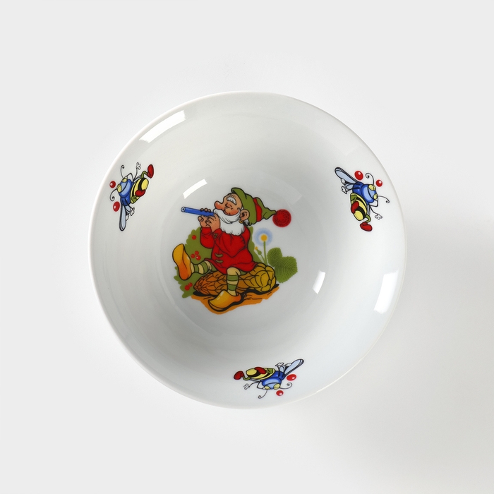 Салатник фарфоровый «Лесовичок», 360 мл, d=14,5 см, рисунок микс Салатник фарфоровый «Лесовичок», 360 мл, d=14,5 см, рисунок микс