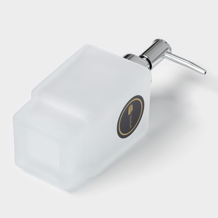 Дозатор для жидкого мыла «Квадро», 250 мл, стекло, матовый Дозатор для жидкого мыла «Квадро», 250 мл, стекло, матовый