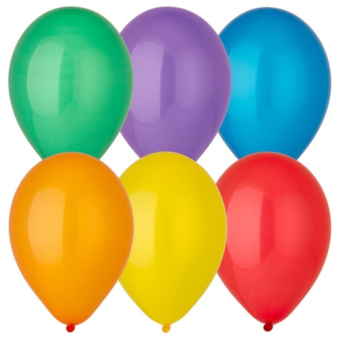 Шар латексный 12 Шар латексный 12" кристалл, цвета МИКС, 25 шт.