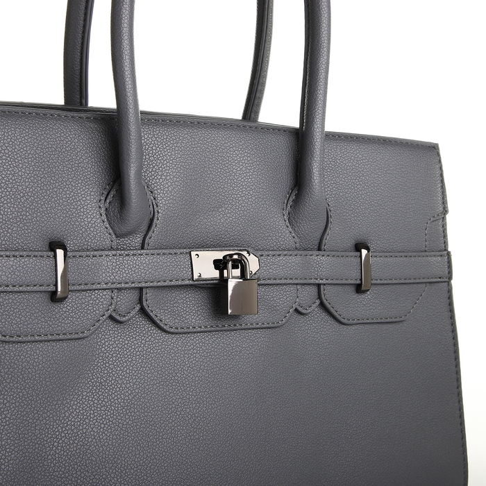 Сумка женская тоут, на молнии, цвет серый