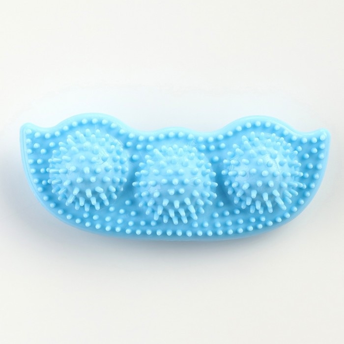 Игрушка для собак Игрушка для собак "Горох", TPR, массажная, 12 х 3,5 х 5 см, голубая