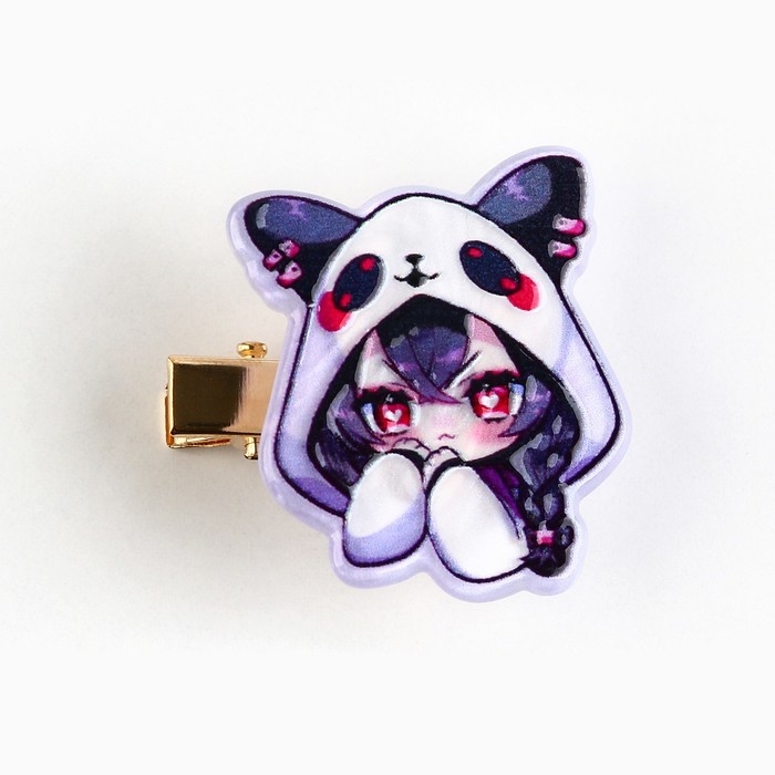 Заколка для волос вертящаяся «Милашка чиби», 3 х 3 см Заколка для волос вертящаяся «Милашка чиби», 3 х 3 см