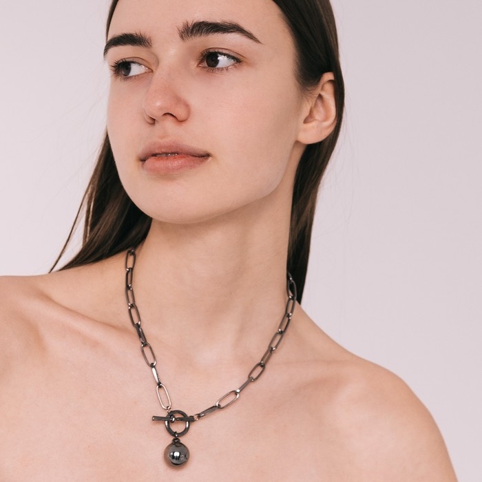 Кулон «Цепь» сфера, цвет серый, 50 см Кулон «Цепь» сфера, цвет серый, 50 см
