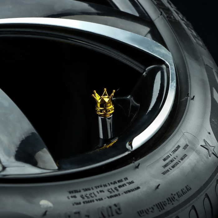 Колпачок на вентиль, TORSO, корона, набор 4 шт Колпачок на вентиль, TORSO, корона, набор 4 шт