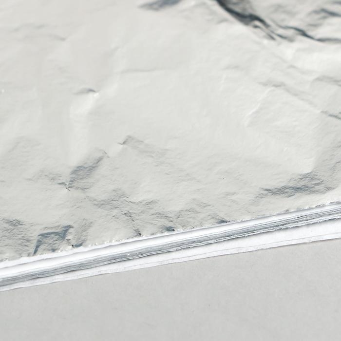 Поталь для декорирования набор 50 листов Поталь для декорирования набор 50 листов "Серебро" 14х14 см