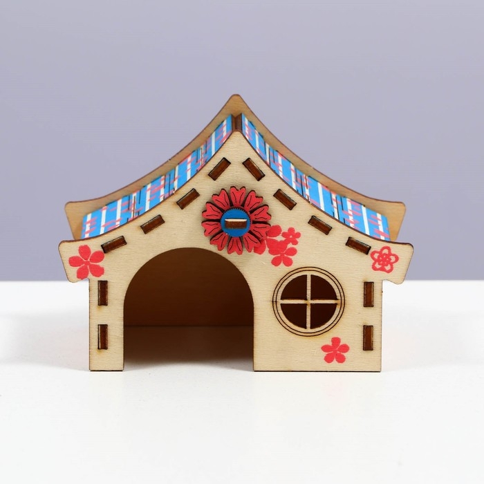 Домик для грызунов, 11 х 5.5 х 7.5 см, фанера Домик для грызунов, 11 х 5.5 х 7.5 см, фанера