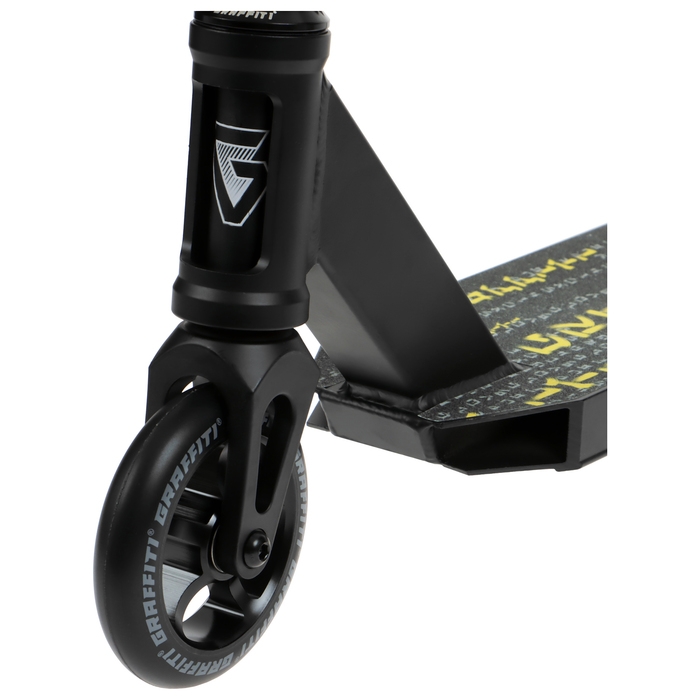 Самокат трюковой GRAFFITI Eccentric 24, колёса PU 110 мм, HIC компрессия, ABEC 9 Chrome, цвет чёрный Самокат трюковой GRAFFITI Eccentric 24, колёса PU 110 мм, HIC компрессия, ABEC 9 Chrome, цвет чёрный