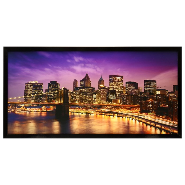 Картина  Картина "Город в огнях" 57х107 см