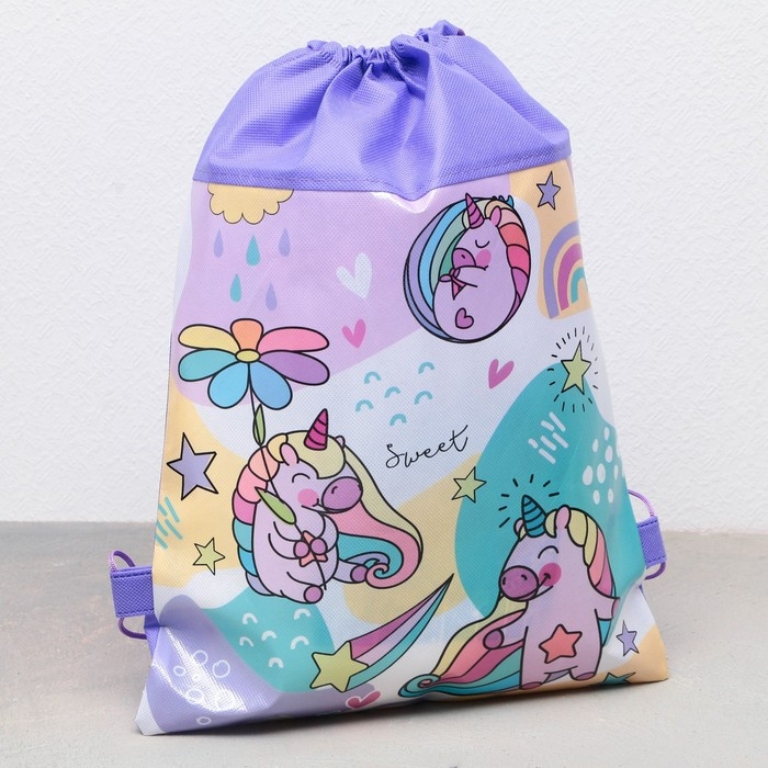 Мешок для обуви «Единорог»  полиэстер, размер 30 х 40 см Мешок для обуви «Единорог»  полиэстер, размер 30 х 40 см