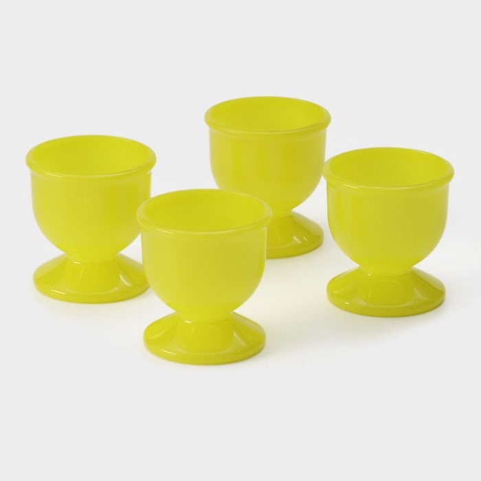 Набор подставок для яиц, 4 шт, 4,5×5 см, цвет МИКС Набор подставок для яиц, 4 шт, 4,5×5 см, цвет МИКС