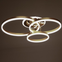 Люстра с ПДУ 1342/3 LED 160Вт 3000-6000К золото 77х55х20 см BayerLux