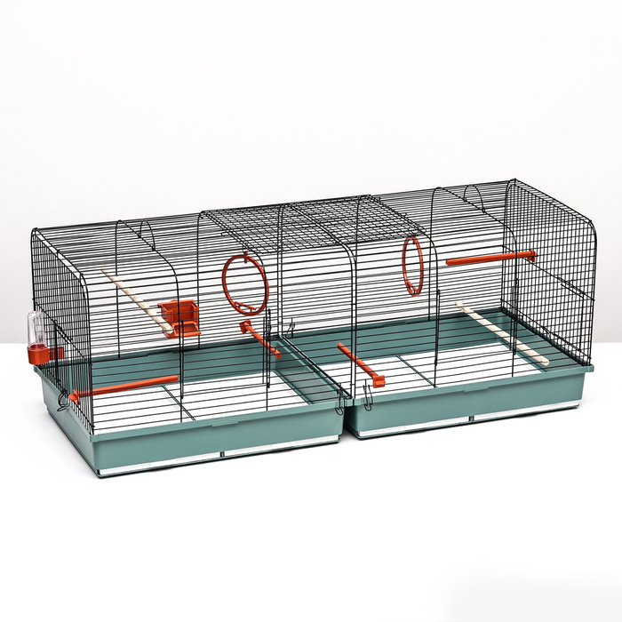 Клетка пролётная 2 яруса, 100 х 37 х 37 см, микс цветов Клетка пролётная 2 яруса, 100 х 37 х 37 см, микс цветов