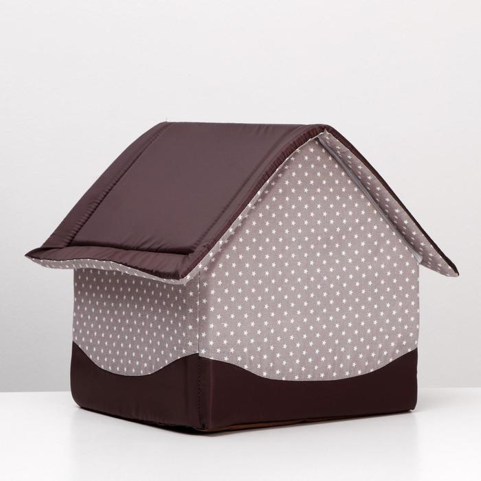 Домик  Домик "Звездочки", 34 х 32 х 37 см, коричневый