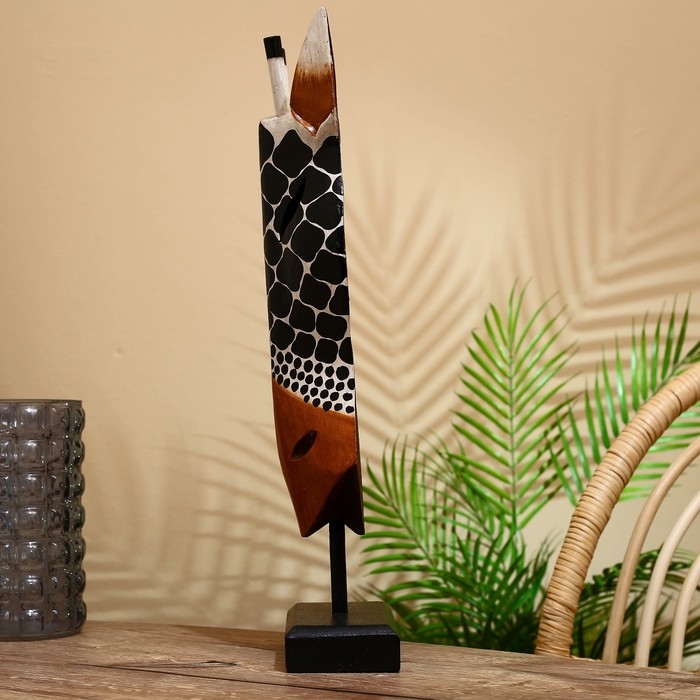 Маска Маска "Зебра" на подставке, албезия 50 см