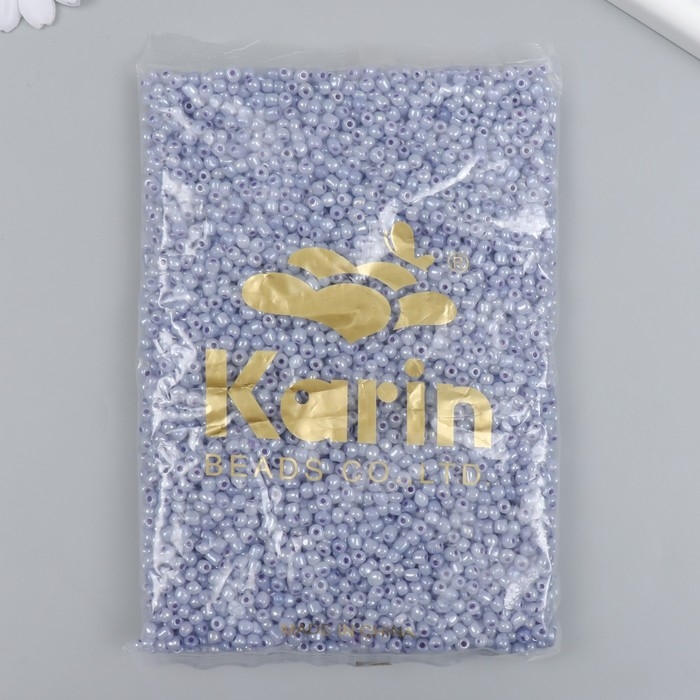 Бисер стекло 6/0  Бисер стекло 6/0 "Лаванда" перламутр 450 гр