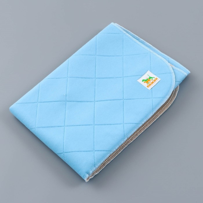 Пелёнка для животных многоразовая впитывающая, 70 х 60 см, голубой Пелёнка для животных многоразовая впитывающая, 70 х 60 см, голубой