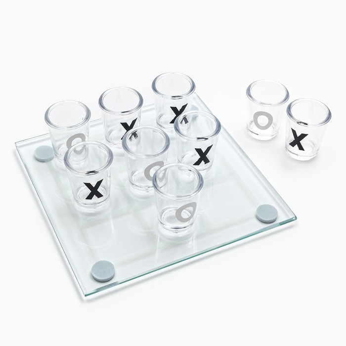 Игра  Игра "Пьяные Крестики-нолики", 13 х 13 см, 9 стопок, стопка 3 х 2.5 см