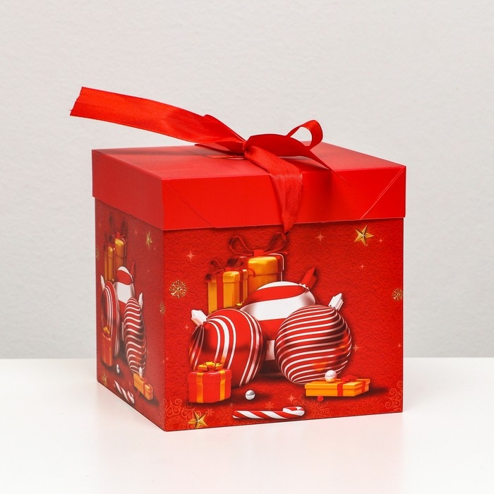 Новый год. Коробка Самосборная «Игрушки» 15 х 15 х 15 см Новый год. Коробка Самосборная «Игрушки» 15 х 15 х 15 см