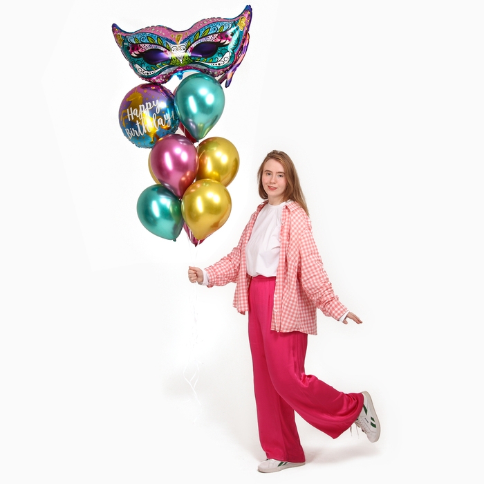 Набор шаров &laquo;Happy Birthday. Сказочный единорог&raquo;, латекс, фольга, 10 шт.